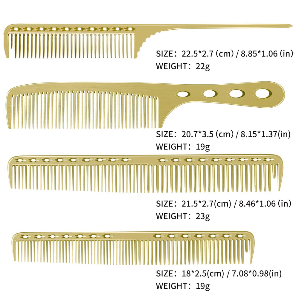 CGBARBER tail comb provides accurate parting and texture placement.