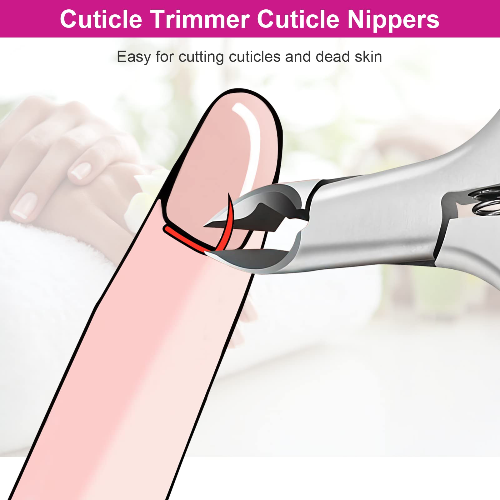 CGBE Cuticle Clipper sized 11.3 x 7 cm fits neatly in home kits.