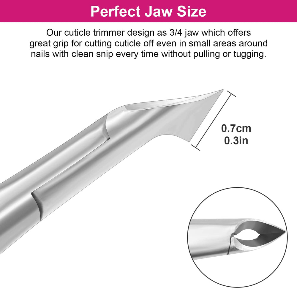 CGBE Cuticle Clipper 4CR13 stainless steel blades stay sharp longer and resist dulling.