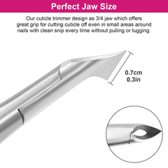 CGBE Cuticle Clipper 4CR13 stainless steel blades stay sharp longer and resist dulling.