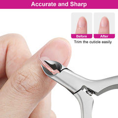 CGBE Cuticle Clipper spring action improves control and trimming efficiency.