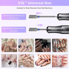 CGBE nail brush included for quick gel dust removal and bit maintenance.