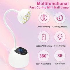 CGBE UV LED Nail Lamp 12-led beads image highlights even light coverage for consistent results