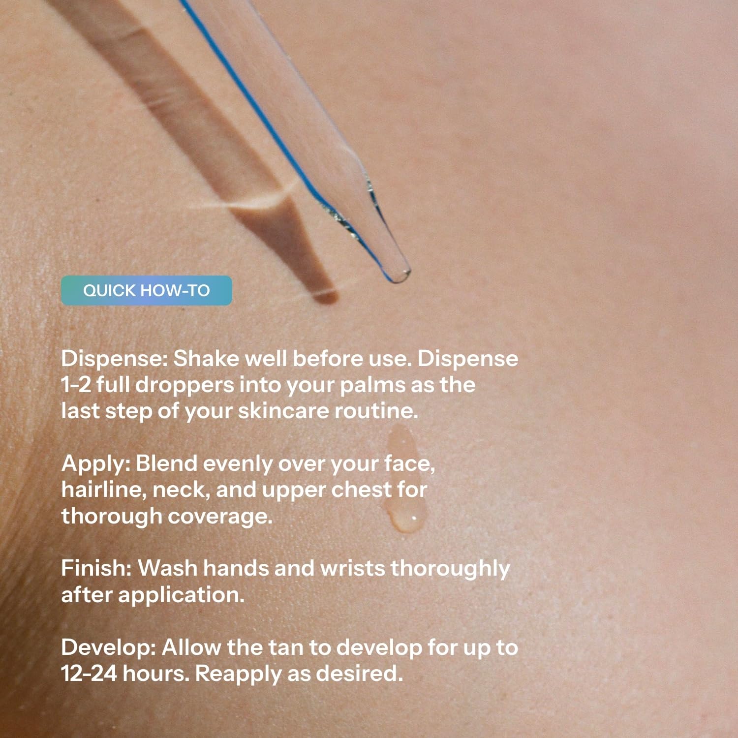 Chaddy Tanning Water lasts up to five days after a 12-hour development