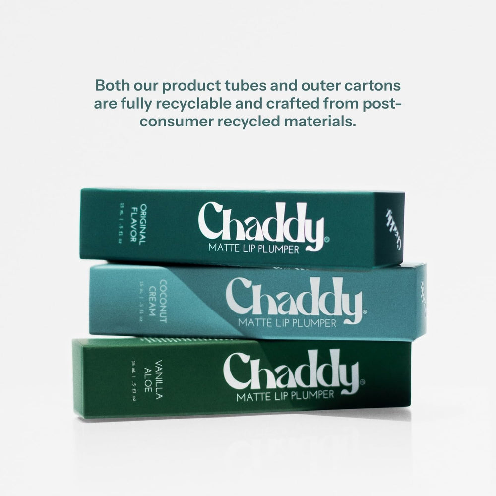 Chaddy Vanilla Aloe daywear look demonstrates versatile, natural lip enhancement.