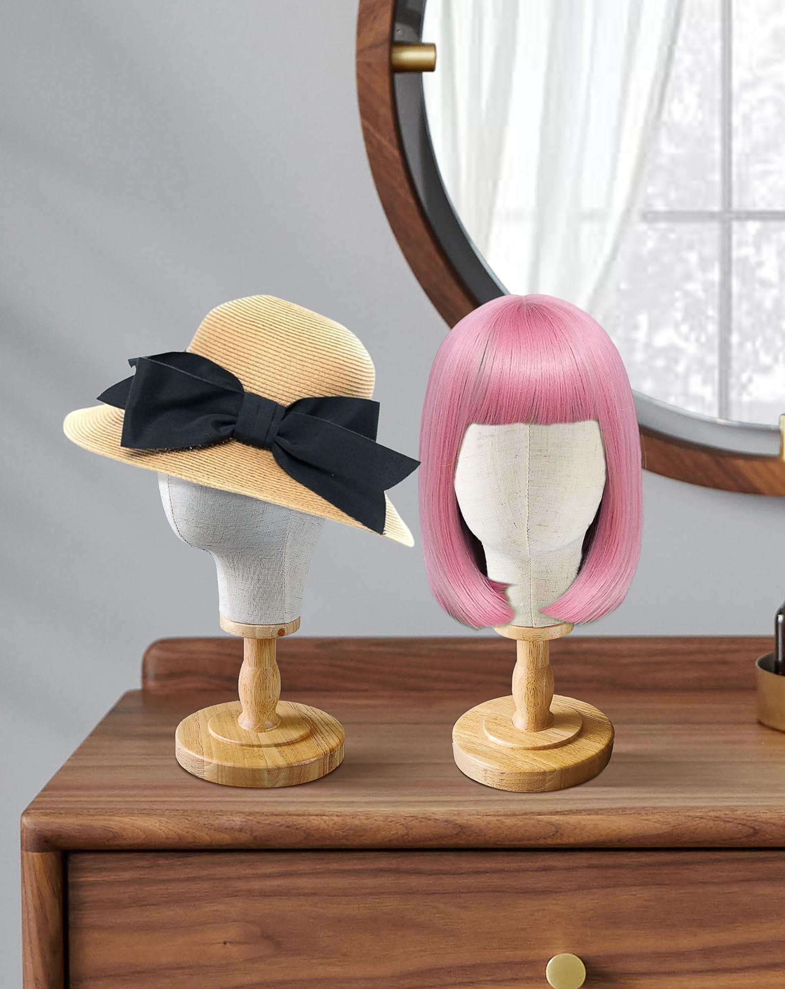 CHADWICK wig head stand stable base ensures reliable in-store demos.