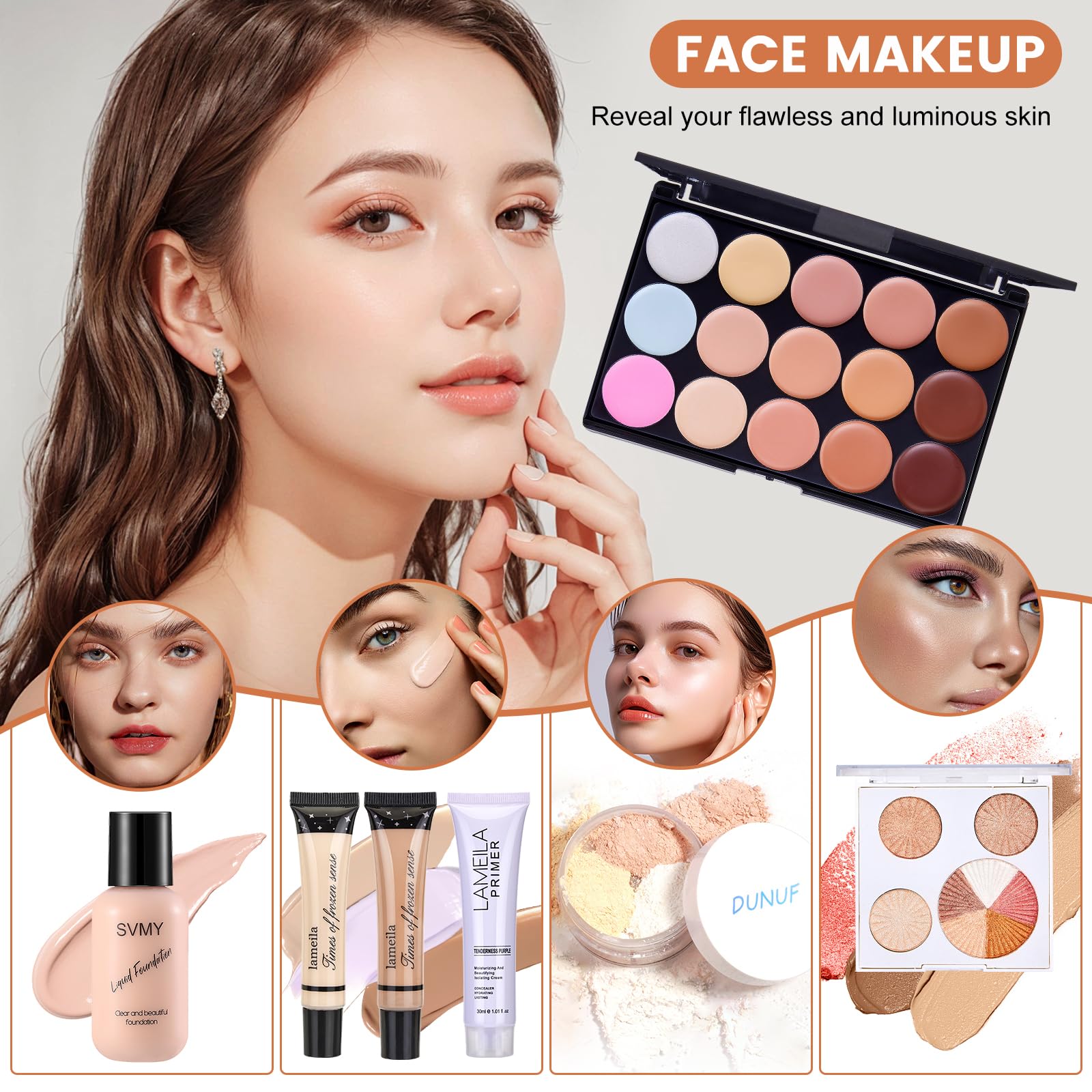 CHAFFUL eyeshadow palette offering versatile colors for day and night looks.