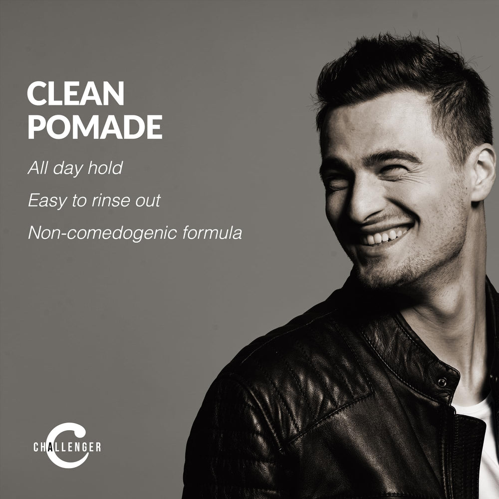 Challenger fragrance-free cream pomade easy rinse-out formula for quick grooming
