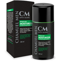 CHAMUEL MEN daily face cream 100ml size packaging for overnight routine