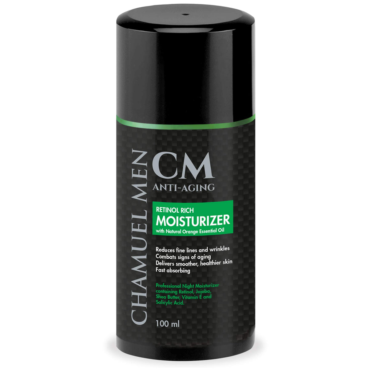 CHAMUEL MEN daily face cream retinol night application close-up