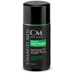 CHAMUEL MEN daily face cream retinol night application close-up