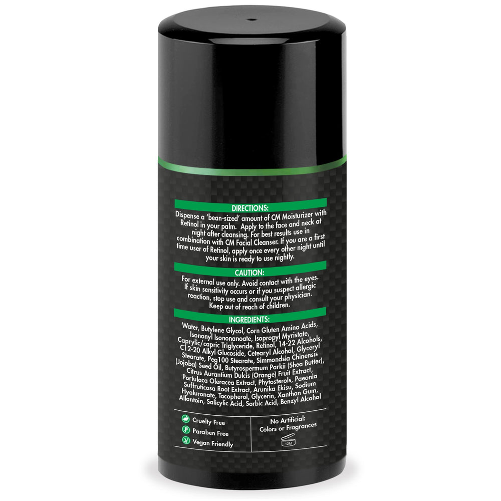 CHAMUEL MEN retinol night cream texture close-up showing rich cream