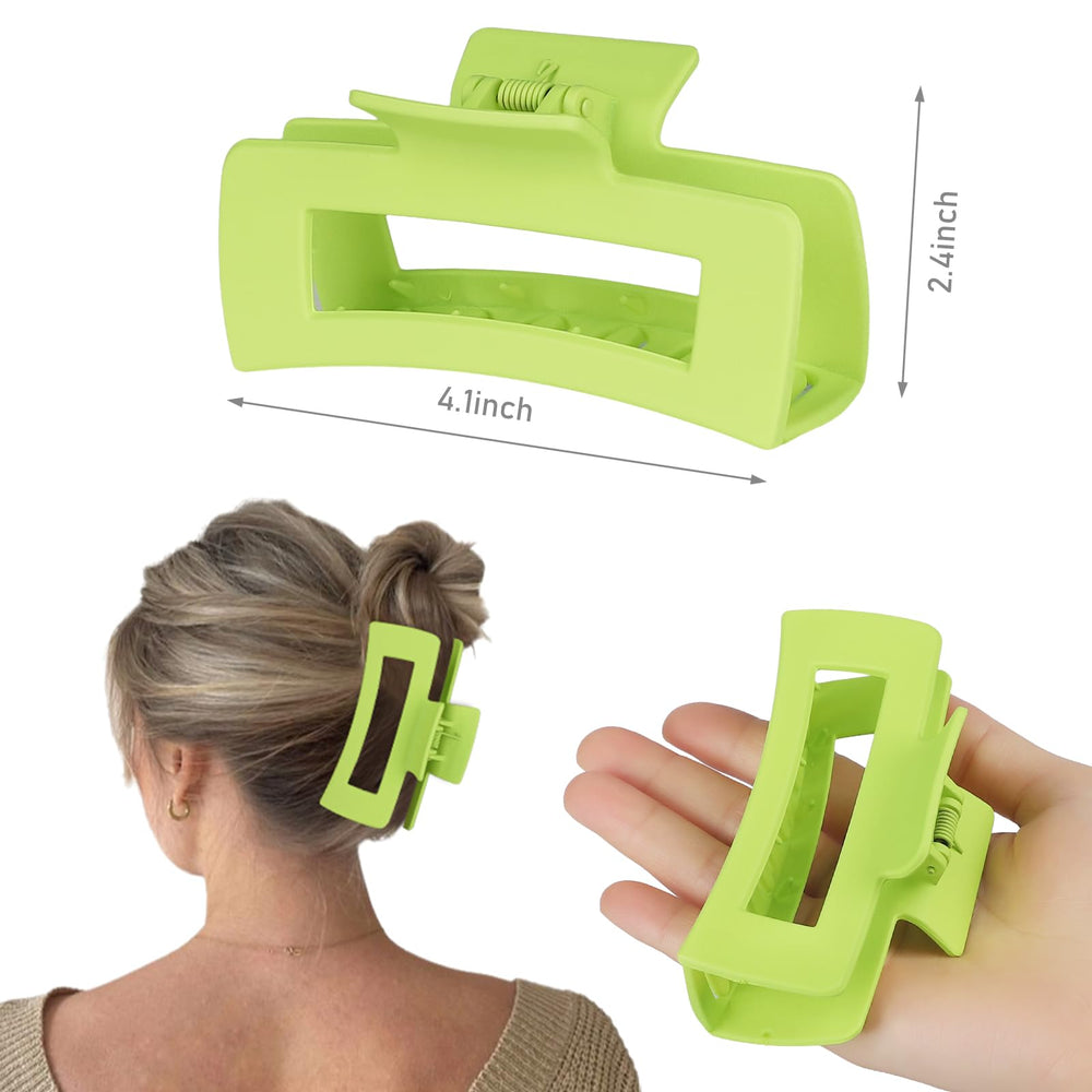 CHANDAT Dopamine 4.1-inch pink rectangle hair clip keeps updos secure during busy mornings.