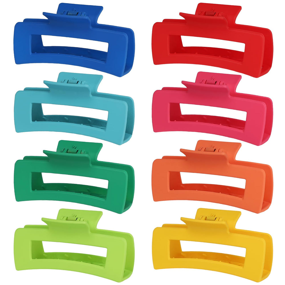 CHANDAT Dopamine 4.1-inch yellow rectangle hair clip offers secure hold for thick hair.
