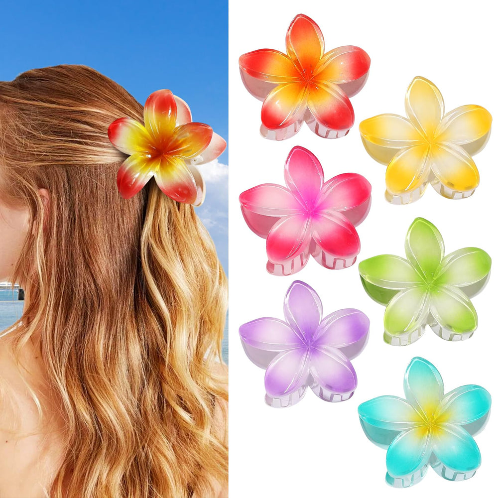 CHANDAT Plumeria hair clip set suitable for everyday wear on various hair types.