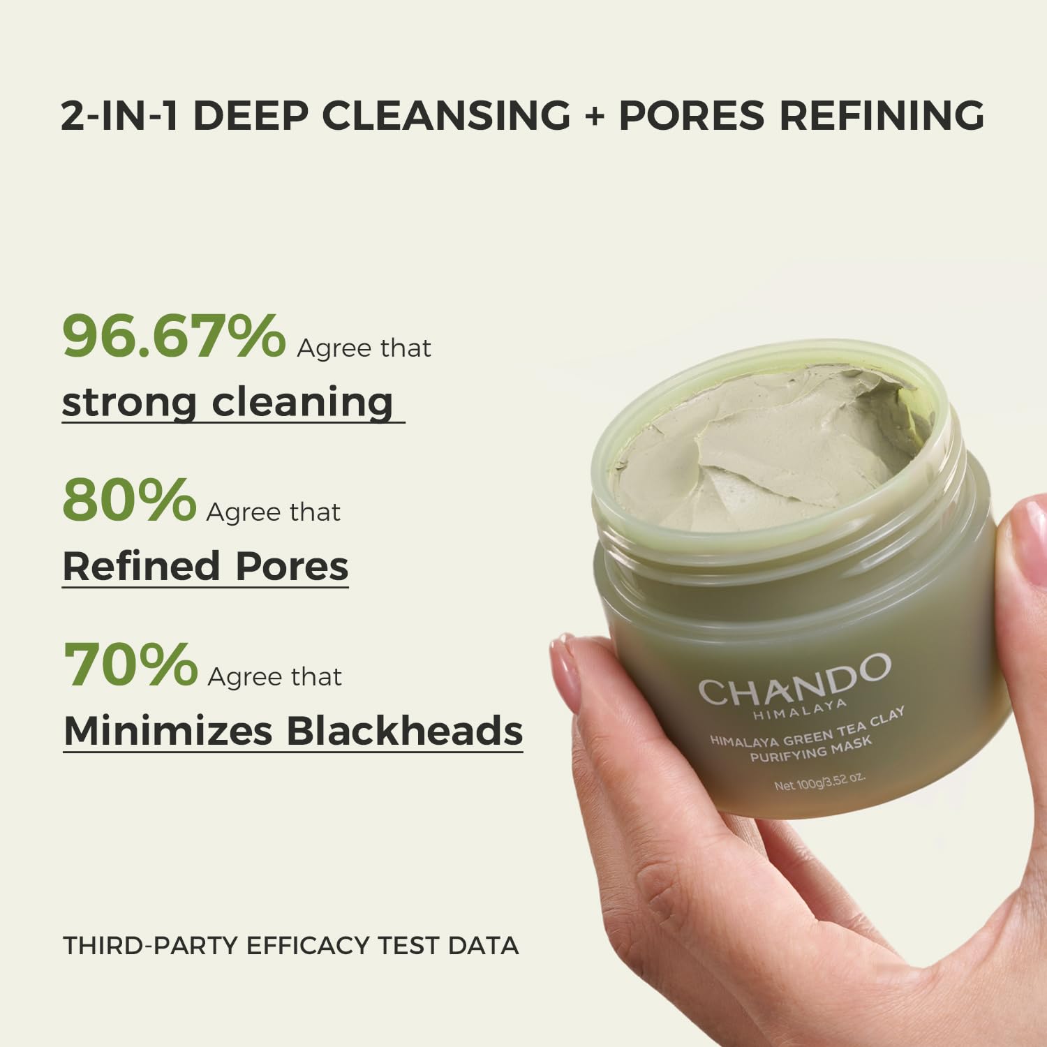 CHANDO HIMALAYA Green Tea Extract close-up shows antioxidant skin support.