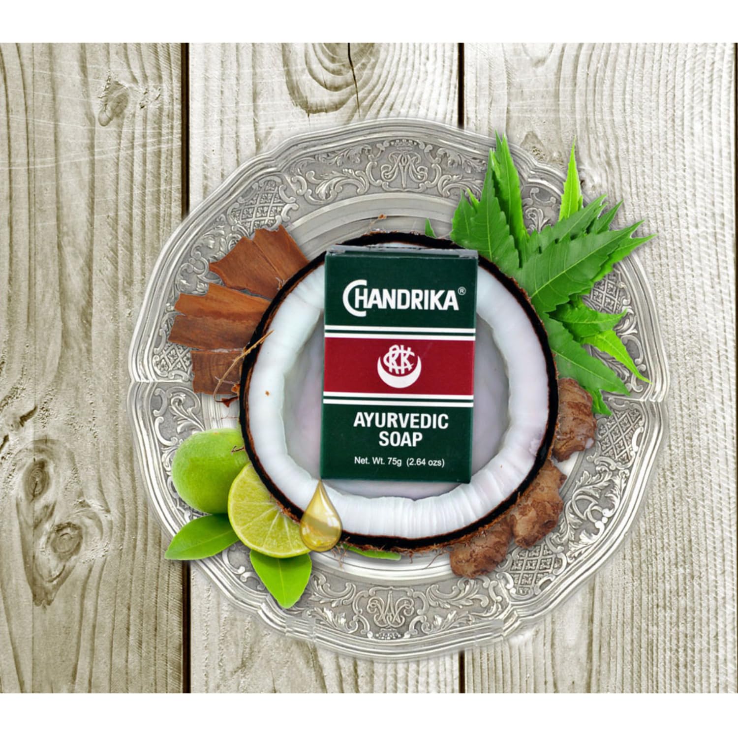 Chandrika vegan vegetable oils bar highlighting cruelty-free skincare.