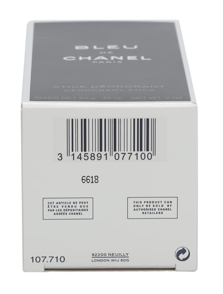 CHANEL Bleu De CHANEL deodorant stick on-skin image conveys immediate freshness.