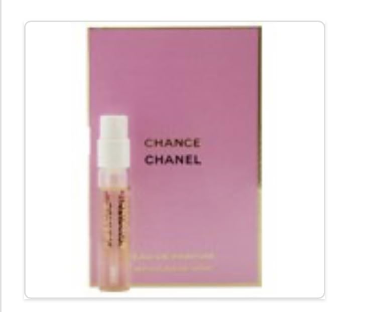 Chanel Chance EDP mini vial on card for travel fragrance touch-ups.