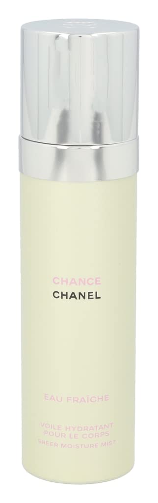 CHANEL Chance Eau Fraiche mist spray application showing a light fragrance touch