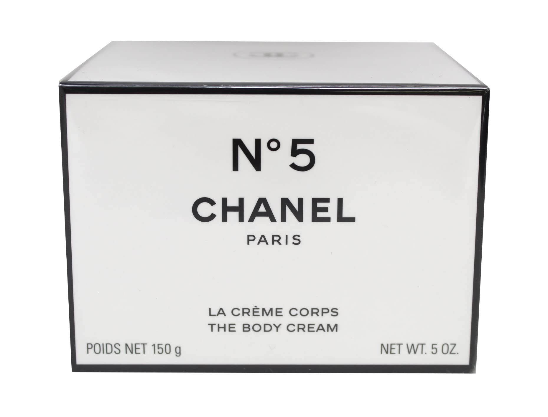 CHANEL N°5 Body Cream packshot shows rich texture for lasting moisture.