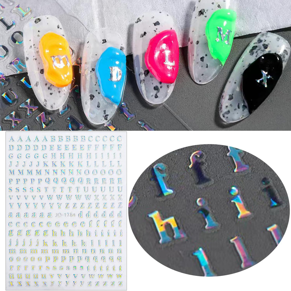 CHANGAR letter decals on nails highlight playful, salon-style nail art possibilities.