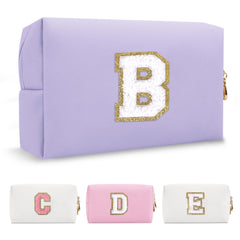 ChaoGreat personalized makeup bag front patch with initials for gifting.
