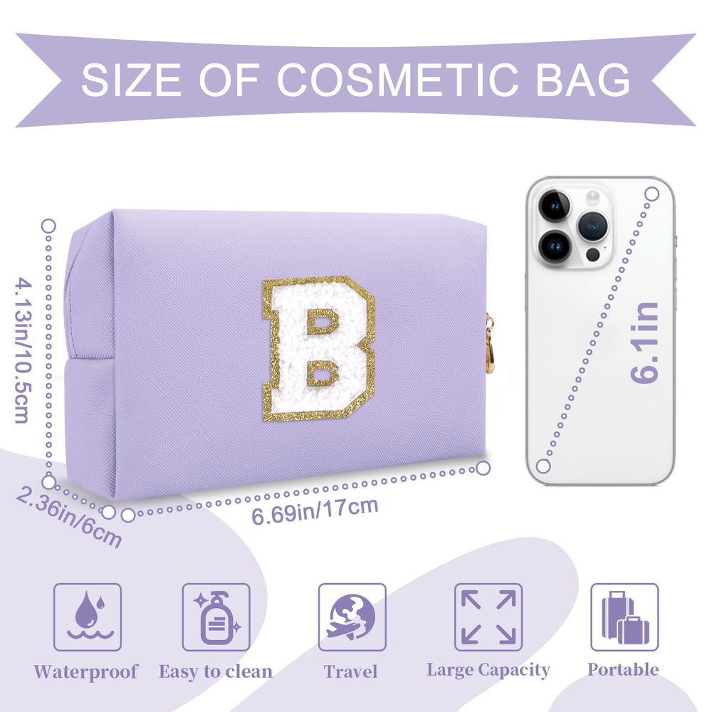 ChaoGreat PU leather makeup bag zipper detail for easy travel use.