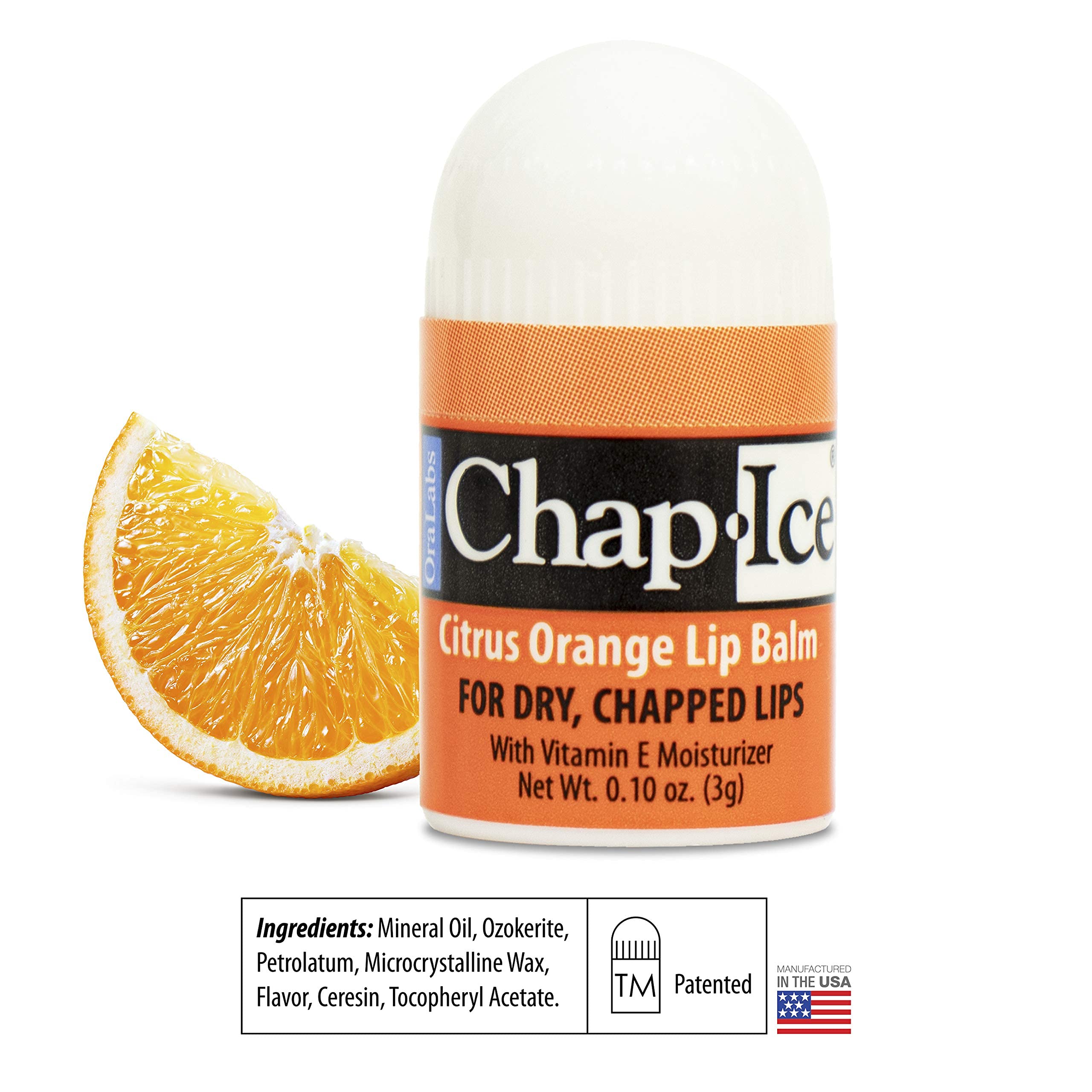 CHAP-ICE lip balm keychain with swivel clip for easy access