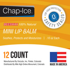 Chap-Ice lip balm on the go fits in bags, pockets, car compartments.