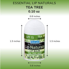 CHAP-ICE Lip Naturals SPF-15 label highlights lip sun protection.