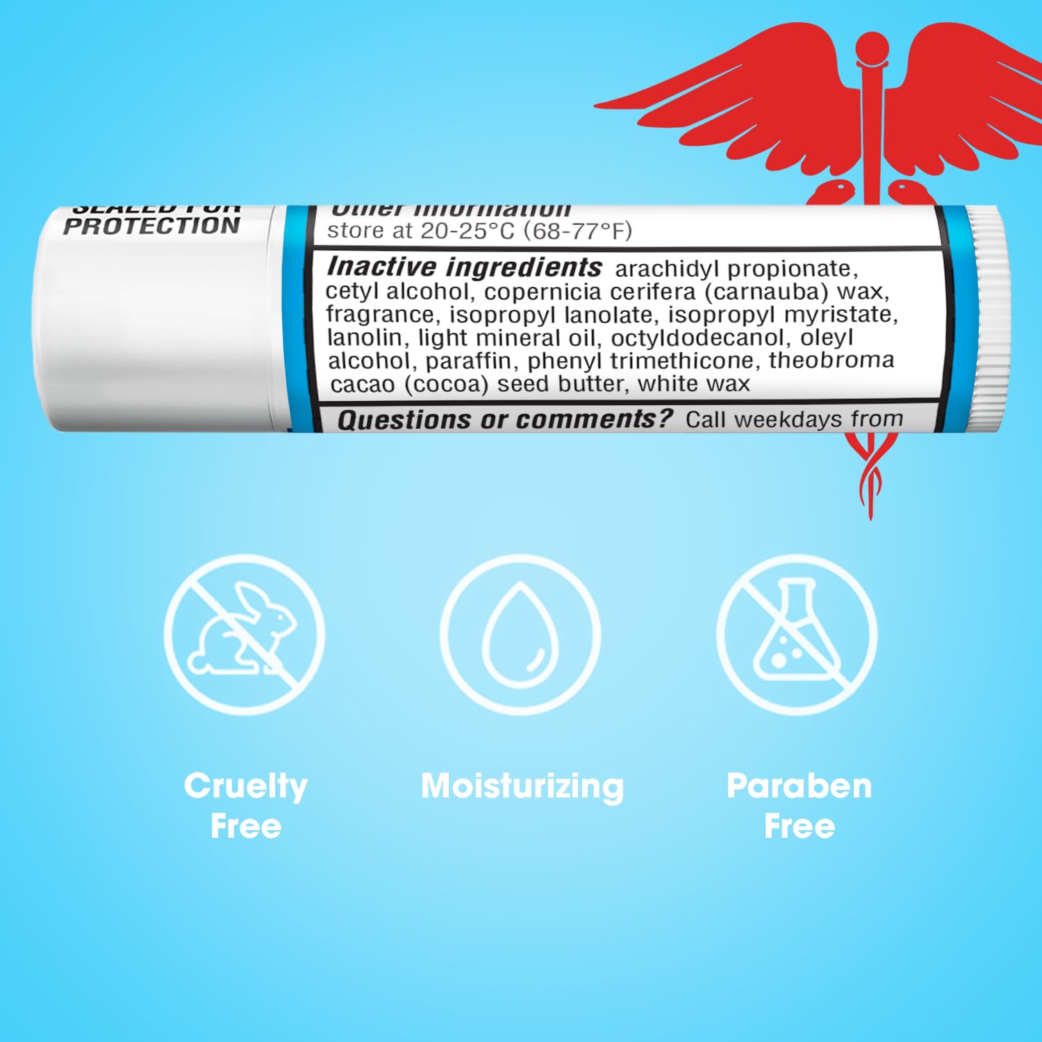 ChapStick 12-pack carton shows easy bulk storage and organization.