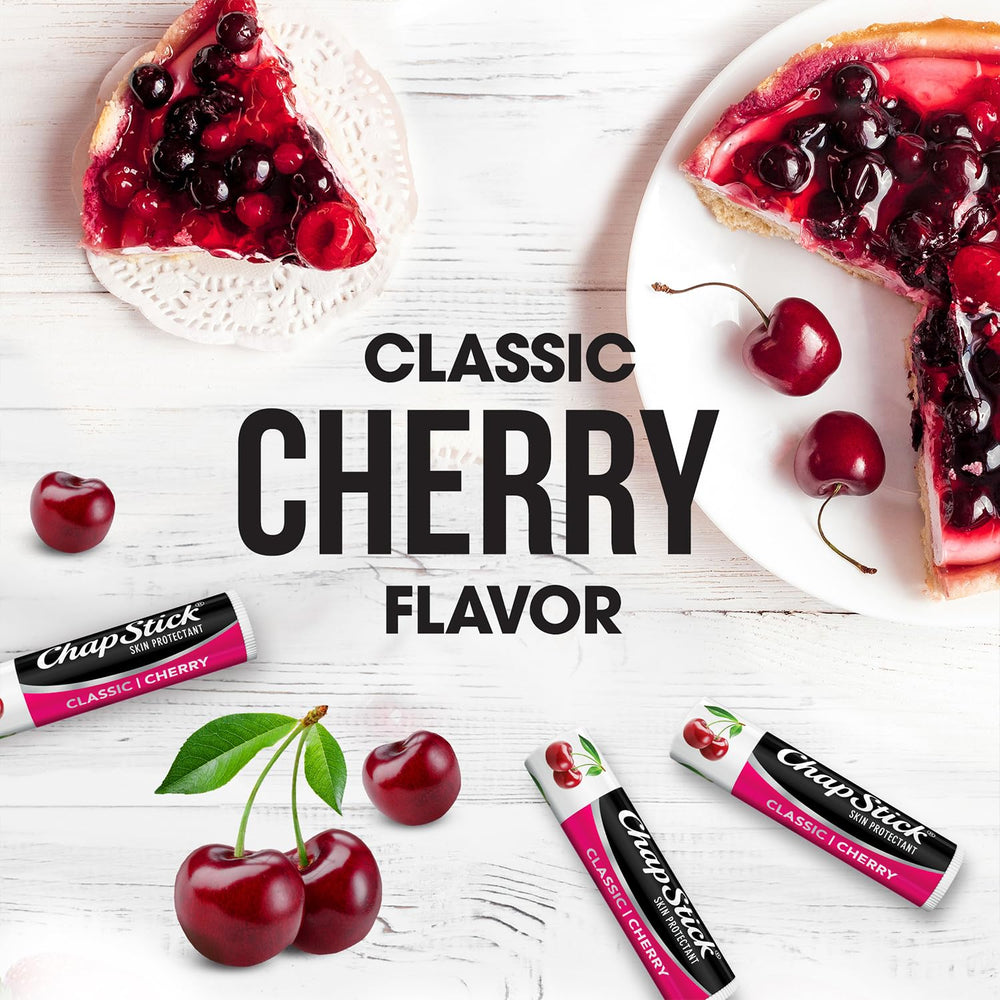 ChapStick bulk cherry lip balm 24-pack blister dispenser for convenient on-the-go hydration.