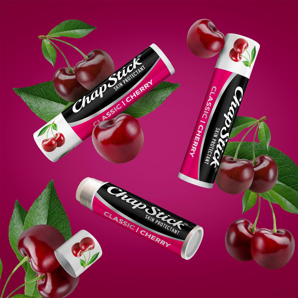 ChapStick bulk cherry lip balm 24-pack cherry-flavor tube ready for daily moisture.