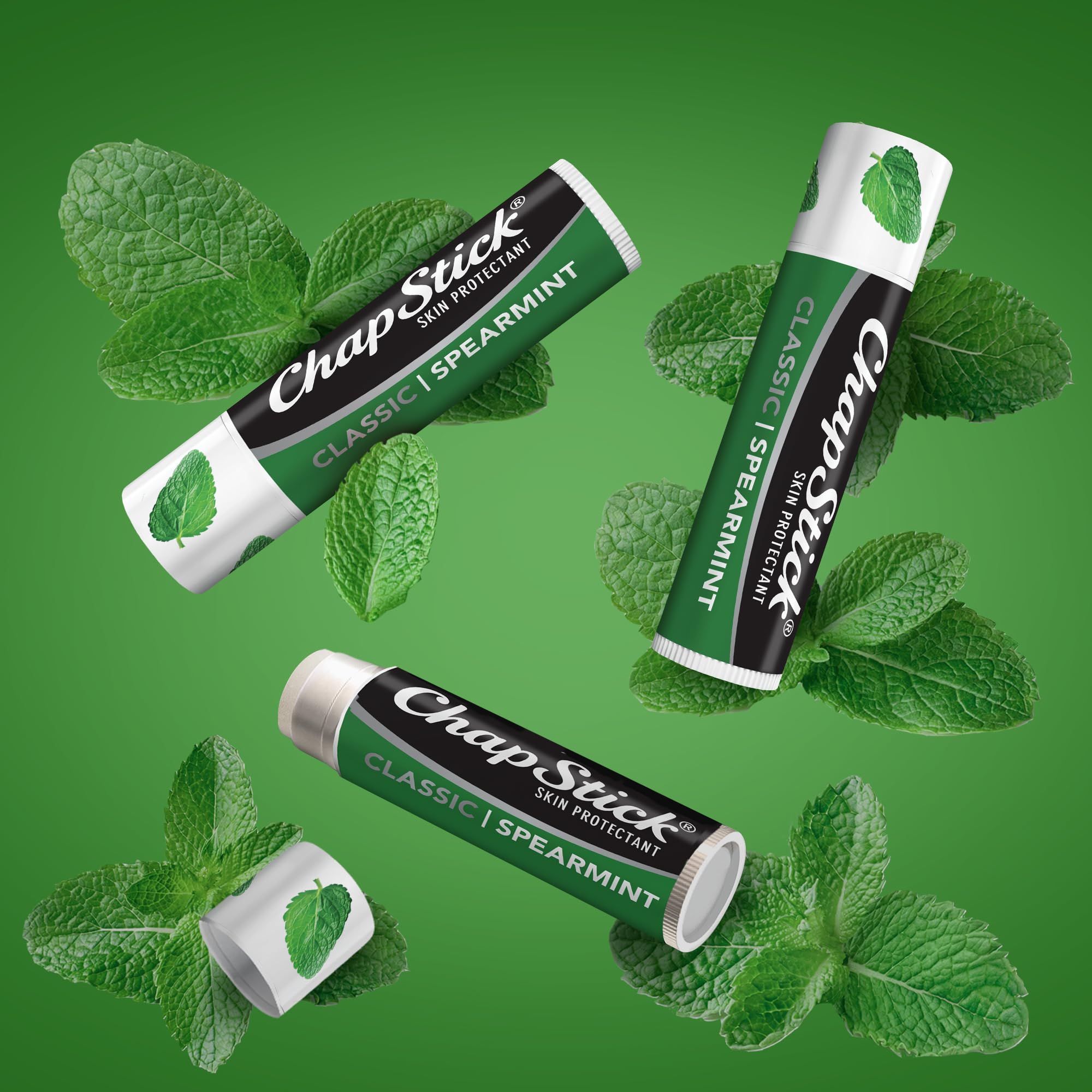 ChapStick bulk spearmint tubes in a drawer-ready display for quick lip care