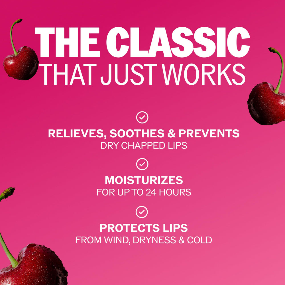 Layout of the ChapStick cherry four-pack illustrating multiple spares for convenience