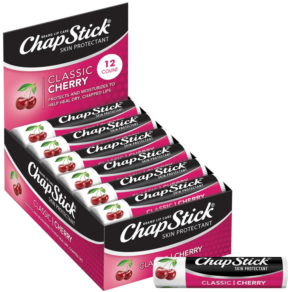 ChapStick Classic Cherry tubes 12-count for easy on-the-go lip care