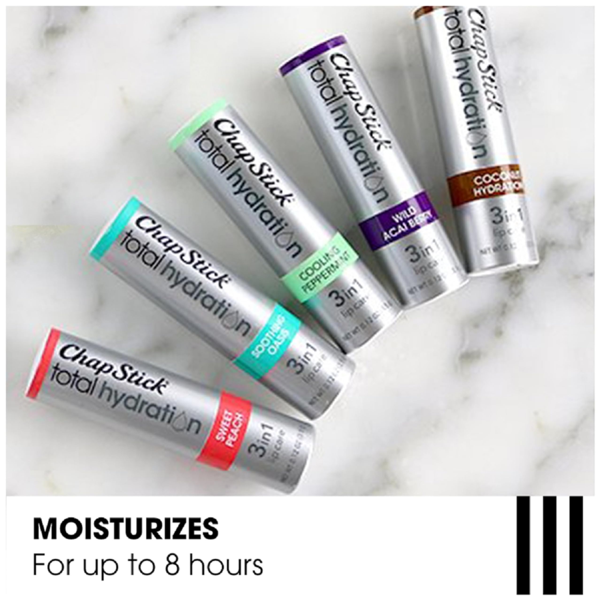 ChapStick Total Hydration with madecassoside highlights soothing lip care