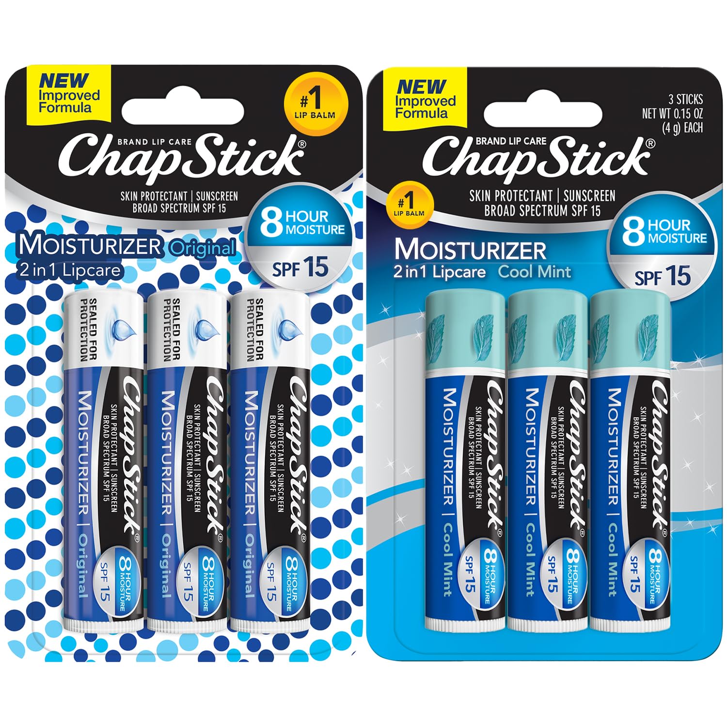 ChapStick Moisturizer 2-in-1 Original tube closeup for daily hydration