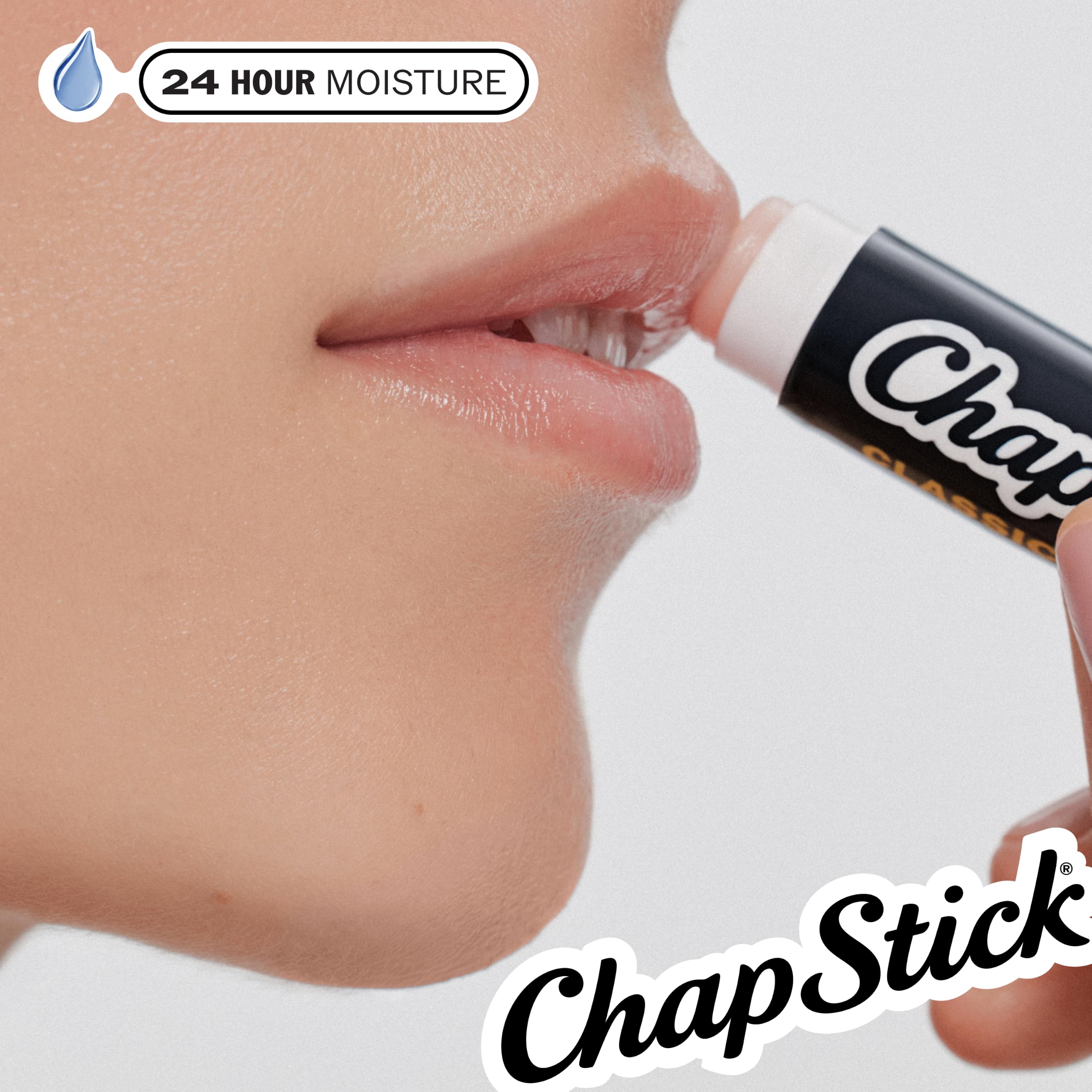 Top view of ChapStick Original texture highlighting smooth, hydrating finish