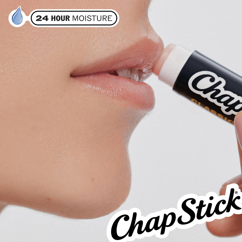 Top view of ChapStick Original texture highlighting smooth, hydrating finish