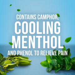 ChapStick spearmint flavored medicated balm on lips offers a cooling sensation.