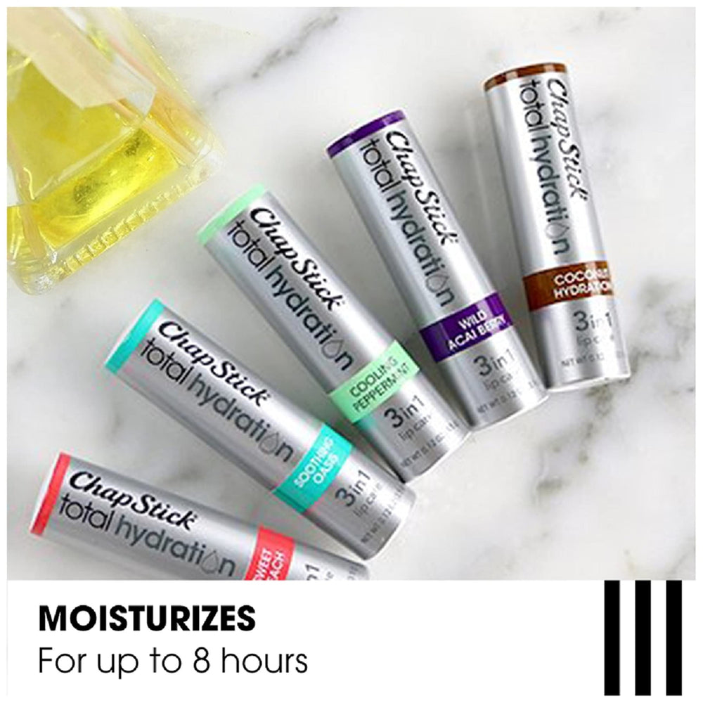 ChapStick Total Hydration Coconut Lip Balm in purse; on-the-go moisture wherever you are.