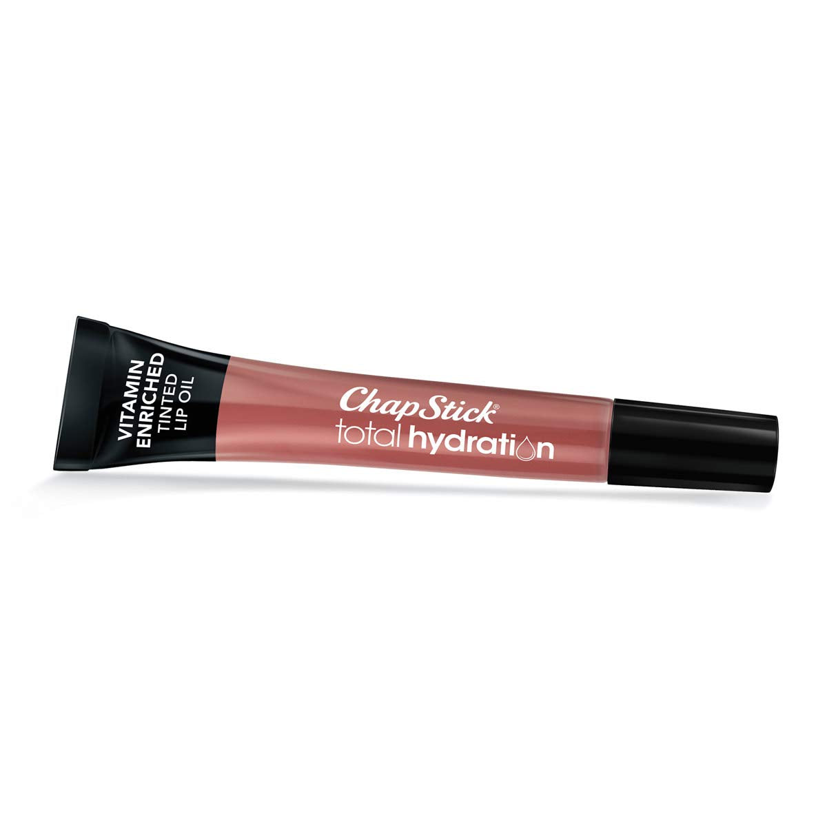 ChapStick Total Hydration lip oil application glides on for sheer color.
