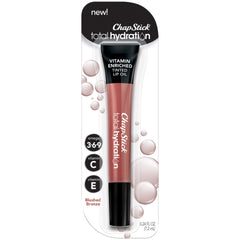 ChapStick Total Hydration lip oil in Blushed Bronze tube for soft, non-sticky shine.