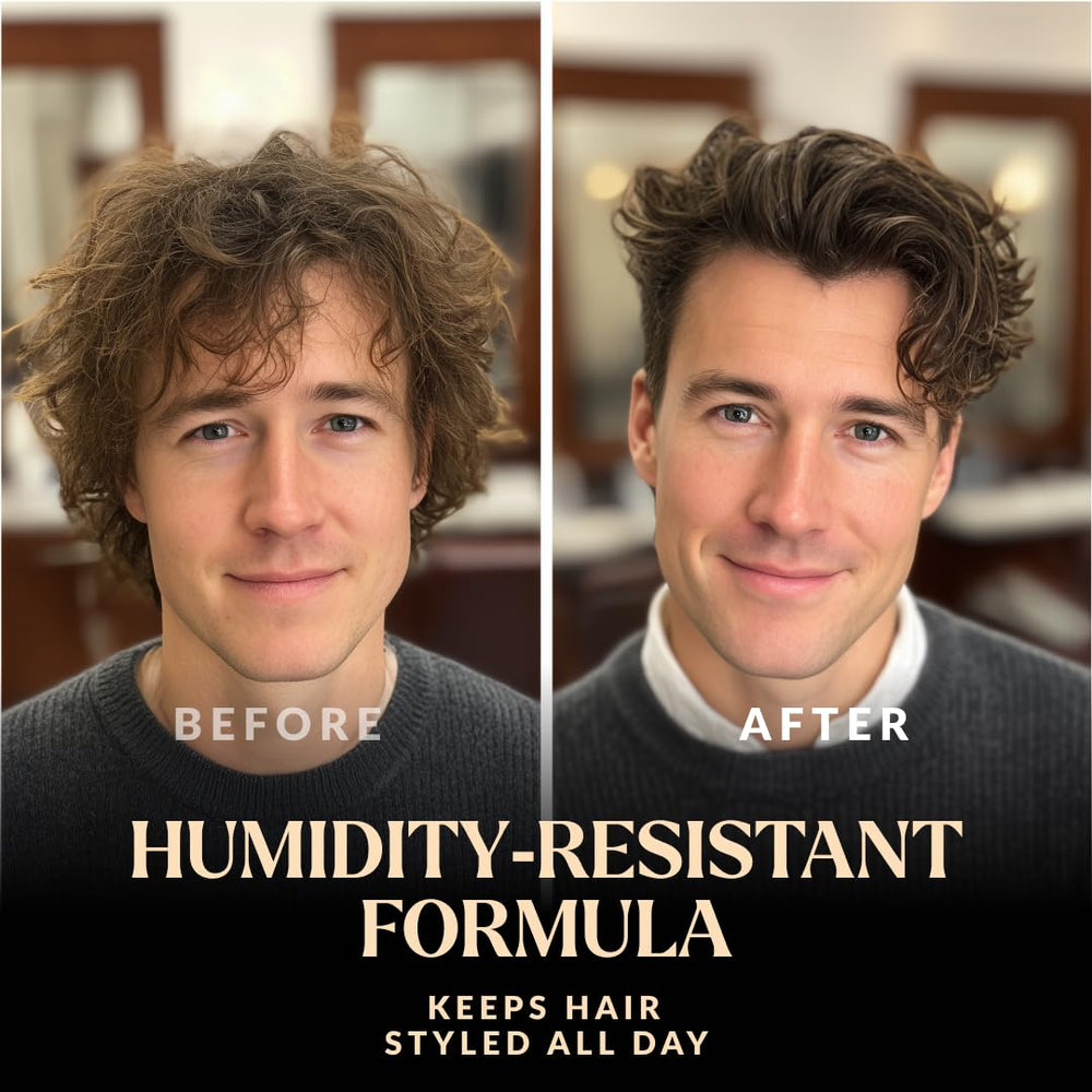 Charlemagne Sea Salt Hair Spray demonstrates heat protection while blow drying