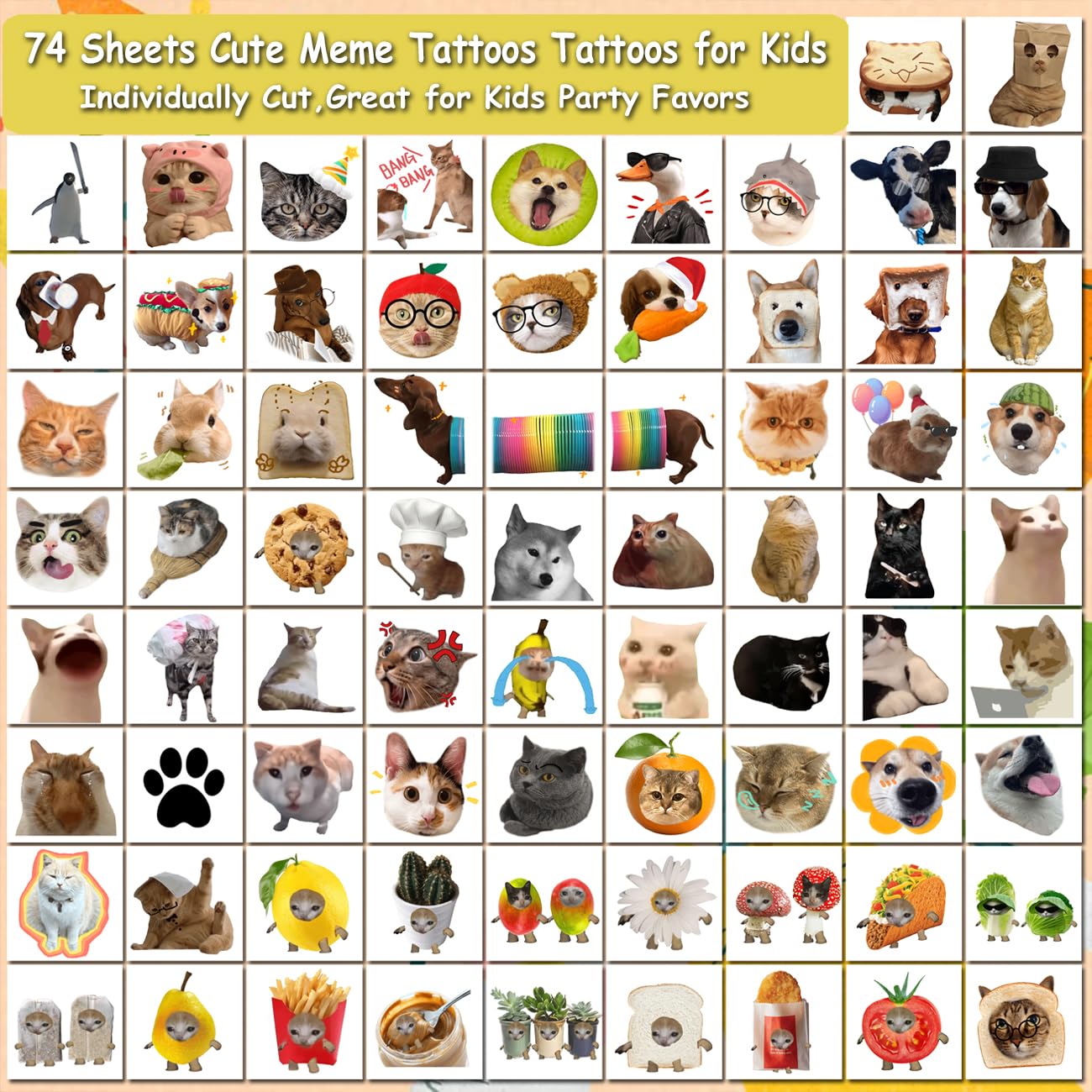 CHARLENT individually wrapped tattoo sheets for easy sharing at birthdays and events.