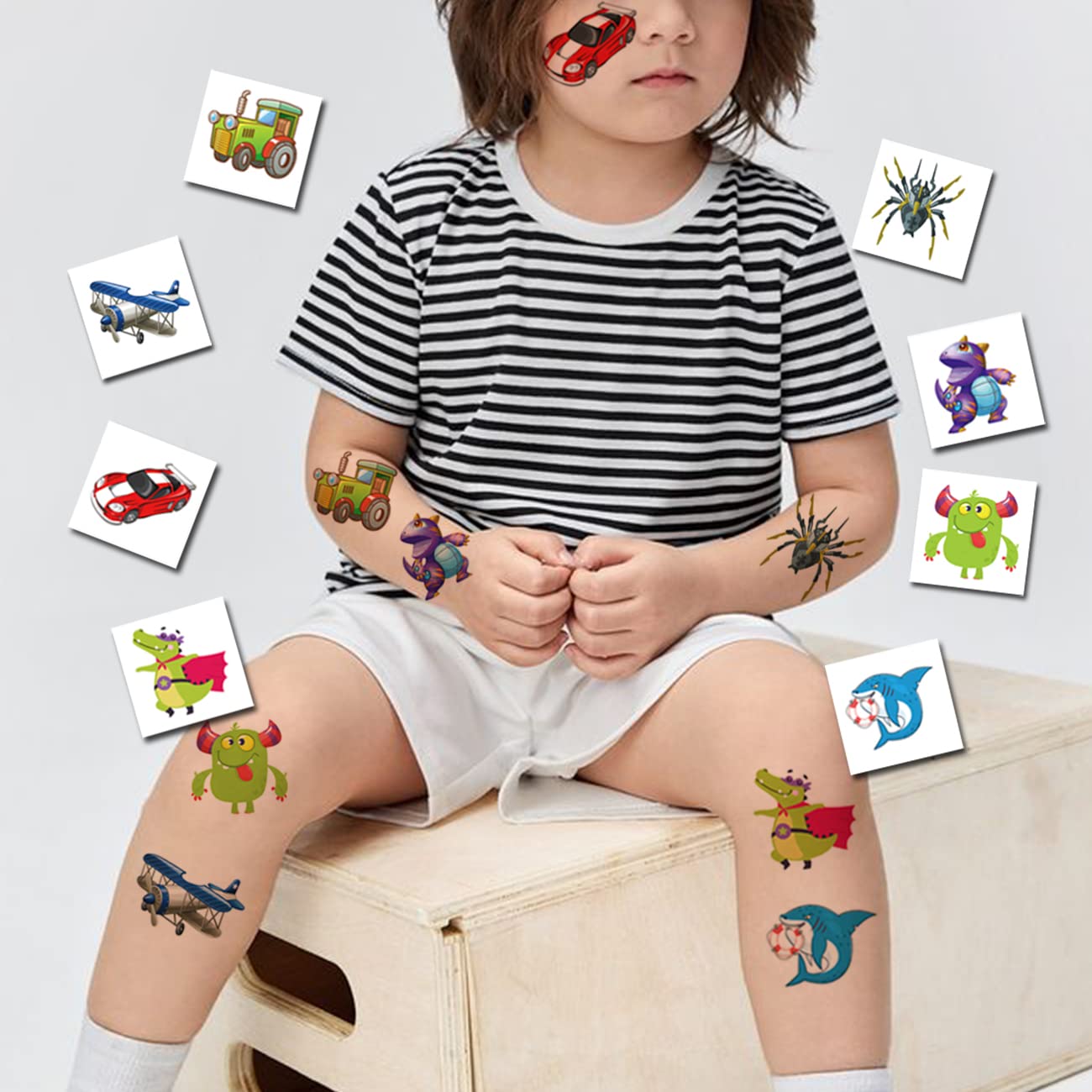 CHARLENT removable tattoos can be peeled off with oil or remover.