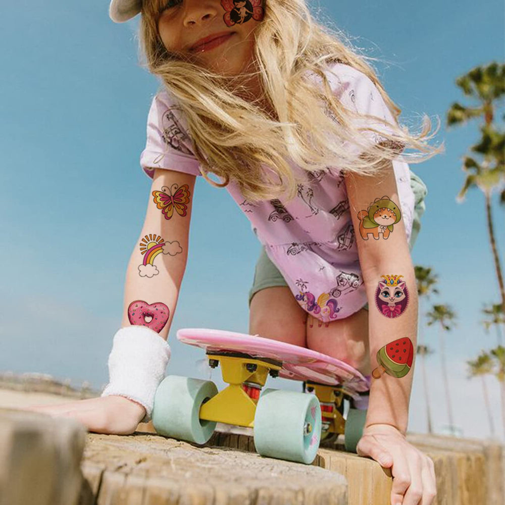 CHARLENT waterproof tattoos stay intact during beach or pool days.