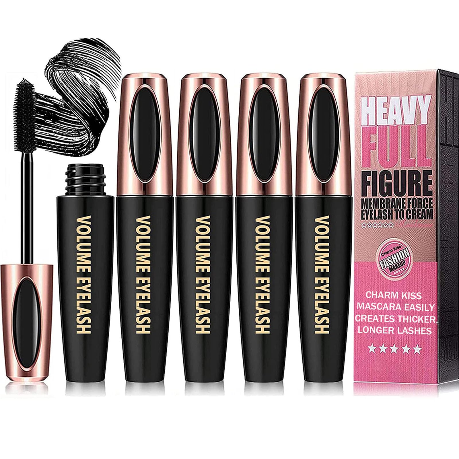 Charm Kiss 4D Silk Fiber Lash Mascara bottle ready for all-day wear